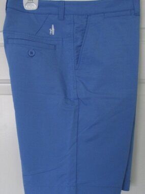 johnnie-O Mens Flat Front Blue Stretch Golf Short Pant NWOT - Size 32W